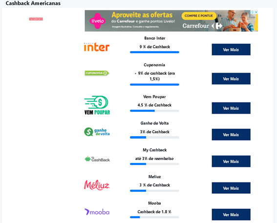 Ganhe 9% de Cashback na Americanas