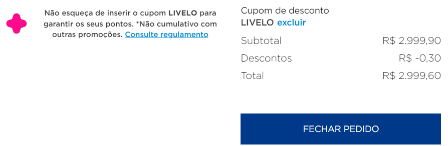 Cupom LIVELO