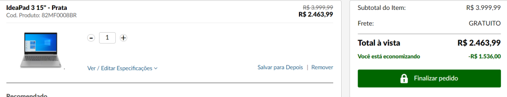 Compre um notebook na Lenovo e ganhe 10% de Cashback com a Méliuz